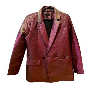 Forever 21 Gold and Pink Shimmer Blazer